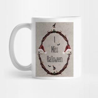 I Miss Halloween Gothic Holiday Wreath Mug